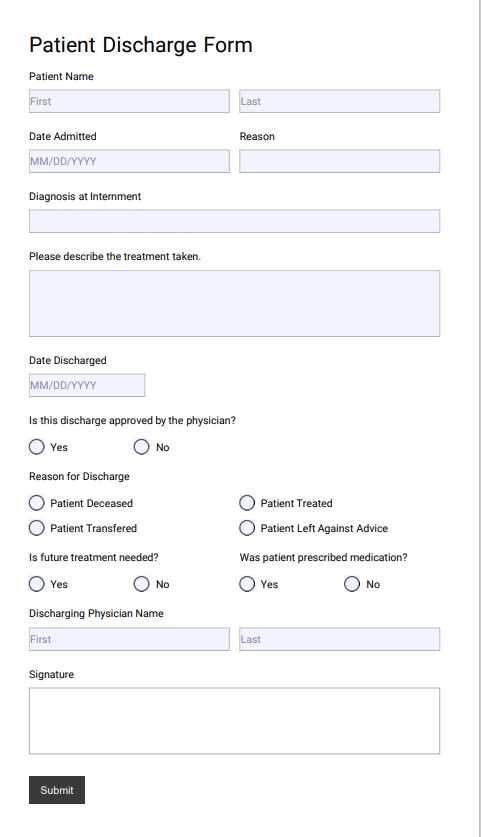 The fillable PDF generated from your AbcSubmit form